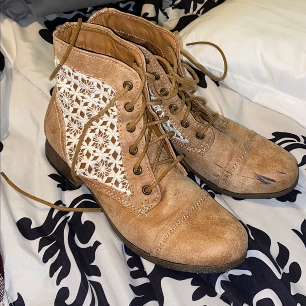 Brown Combat Boots